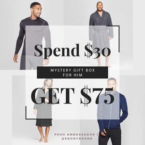Gift for him: Mystery Box BRAND NEW ITEMS valued at $75 or above.